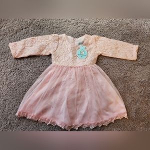 Keaiyouhuo dress toddler size 90 (2T) in an pink floral lace